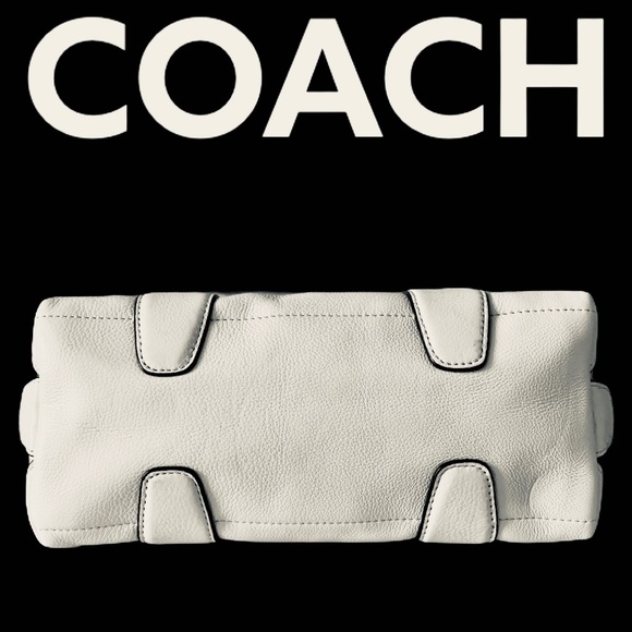 SOLD - COACH WHITE BLEECKER MINI PRESTON SATCHEL - Picture 4 of 10